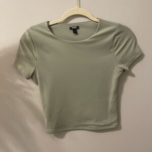 Express Sage Green Short Sleeve Top